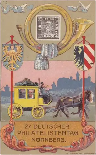 Inflation: Ganzsache Deutscher Philatelistentag 1921 Nürnberg