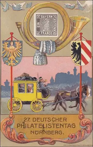 Inflation: Ganzsache Deutscher Philatelistentag 1921 Nürnberg nach Barmen