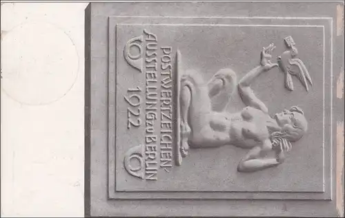 Inflation:  Ganzsache Postwertzeichenausstellung 1922 mit Sonderstempel