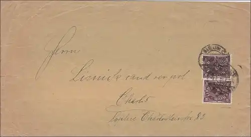 Inflation:  Brief von Berlin nach Charlottenburg , Infla geprüft MiNr. 231 MeF