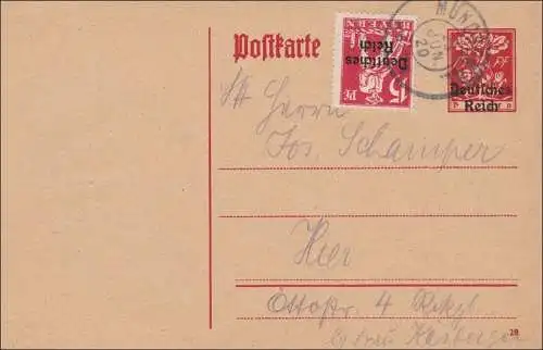 Inflation:  Ganzsache von München 23.6.1920