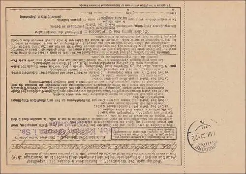 Weimar: Carte de colis de Pulsnitz / Saxe en Suisse 1932