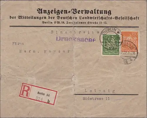 Inflation: Inscription de Berlin à Leipzig en 1922
