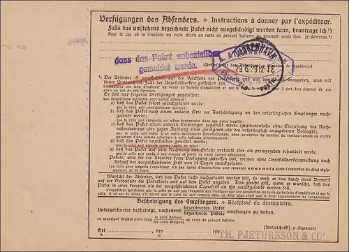 Weimar: Carte de Forfait de Ehrenfriedersdorf à Islande 1929