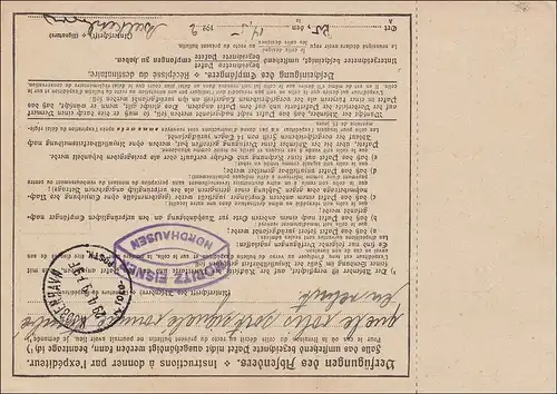 Weimar: Carte de colis de Nordhausen - taxe payée timbre - en Islande 1929