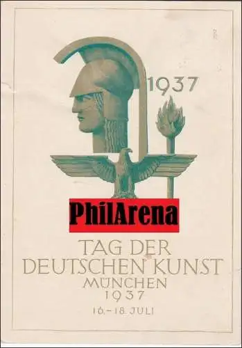 III. Reich: Journée des Arts Allemands de Munich 1937 après Ulm