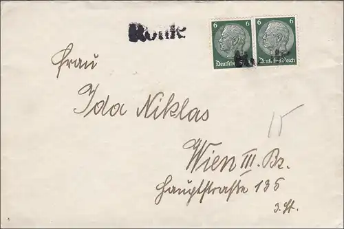 III. Reich: Brief nach Wien