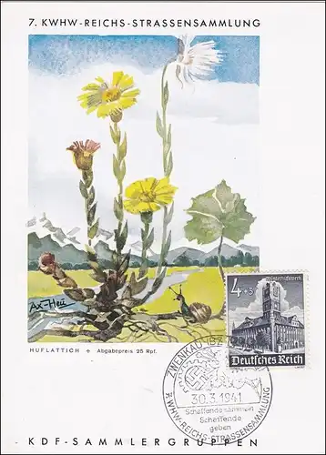 III. Reich: Kriegs Sammlergruppe mit Sonderstempel Zwenkau 1941