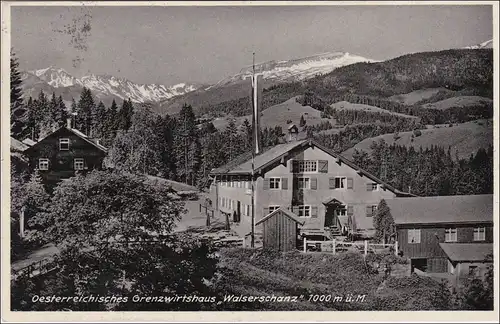 III. Reich:AK Autrichien Markswirtschafthaus 1933: KLEINWALSERTAL - Riezle