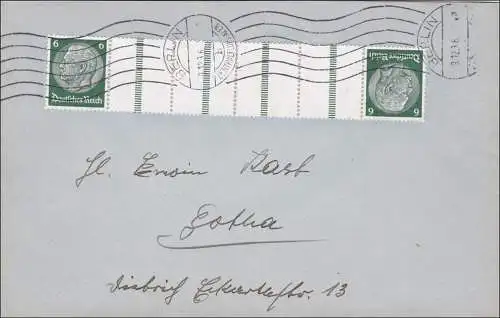 III. Reich: Lettre de Berlin à Gotha 1936