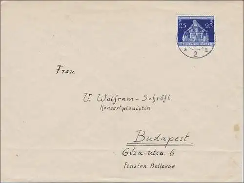 III. Reich: Lettre de Bad Tölz à Budapest