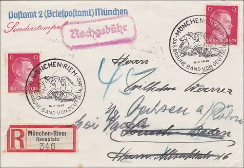 III. Reich: Enregistré - Course Munich-Riem après Lörrach - Supplément