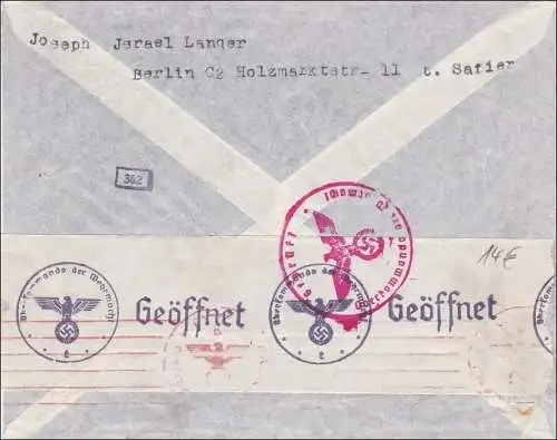 III. Reich: Luftpost Brief von Berlin nach St. Gallen/Schweiz 1941 - Zensur