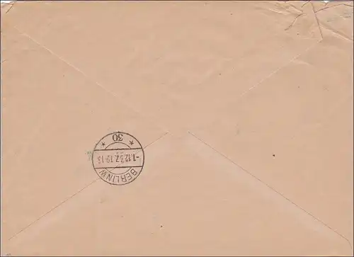 III. Reich: Postauftrag Einschreiben innerhalb von Berlin 1937