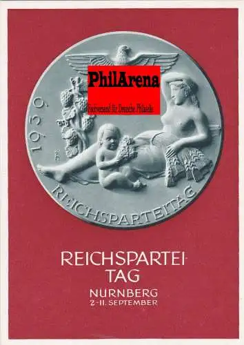 Ganzsache Propagandakarte: Reichsparteitag 1939