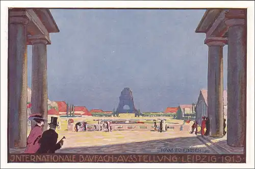 Ganzsache  Internationale Baufachausstellung Leipzig 1913 - Germania