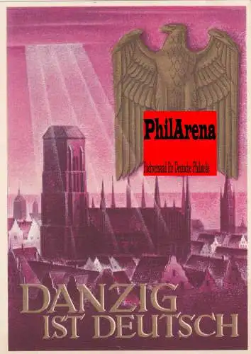Ganzsache Propagandakarte Danzig ist Deutsch