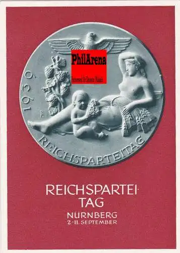 Ganzsache Propagandakarte Reichsparteitag 1939