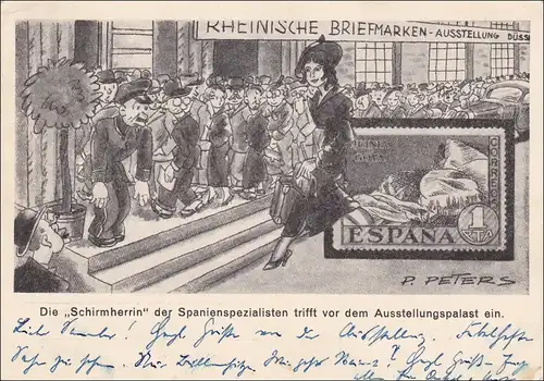 Ganzsache Rheinische Briefmarkenausstellung Düsseldorf 1936 mit Sonderstempel