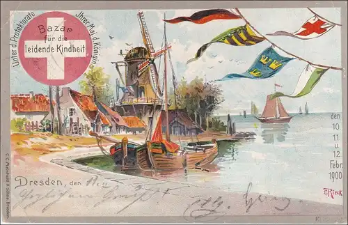 Toute l'affaire Dresde-Bazar après Berlin 1900 avec la vue Desden pour les enfants souffrants
