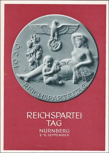 Carte de propagande: Journée du Parti Reich 1939