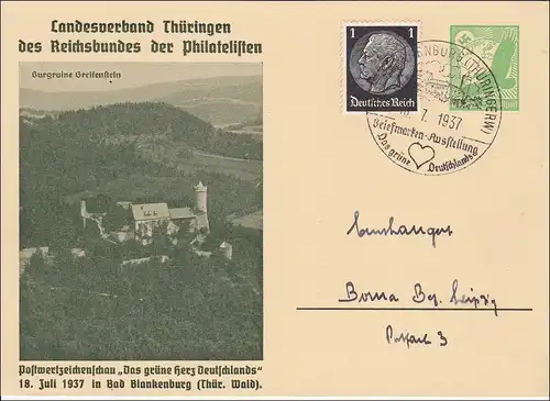 A propos: Show de la valeur postale 1937 à Bad Blankenburg/Thüringen