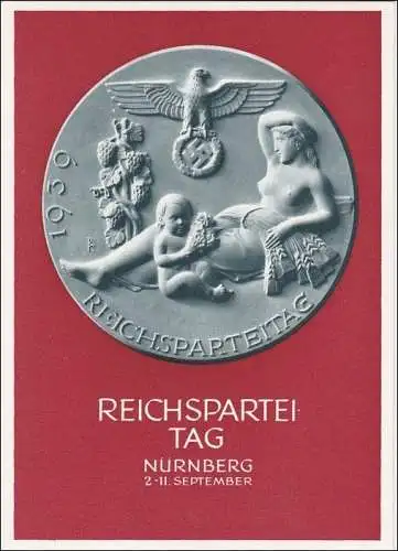 Ganzsache: Propaganda Karte zum Reichsparteitag 1939