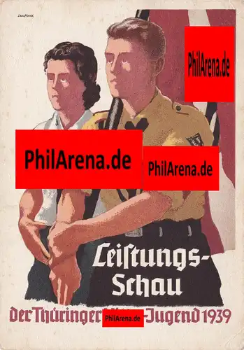 Ansichtskarte: Thüringer Jugend Leistungsschau Rudolfstadt-Saalfeld 1939 