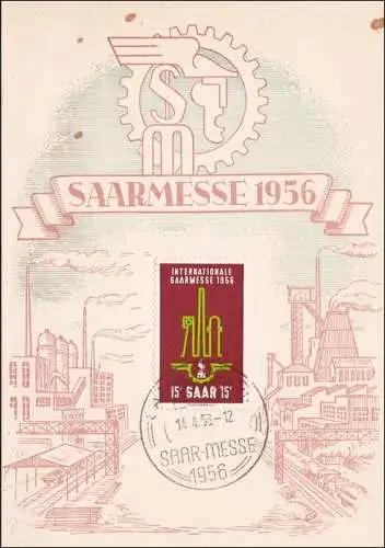 Carte de la Sarremesse 1956. .