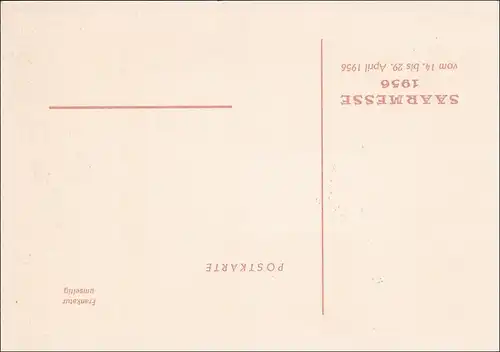 Carte de la Sarremesse 1956. .