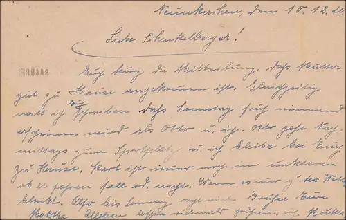 Sarrebruck: Toute l'affaire Germania 1920 Neubaer vers Sarre Sarrebrücken P2 II, 7