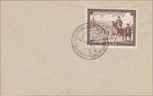 Sarrebruck Journée du timbre 1951, FDC