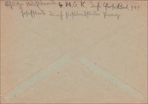 B&M: Feldpost Brief Deutsche Dienstpost und Deutsche Reichspost 1942