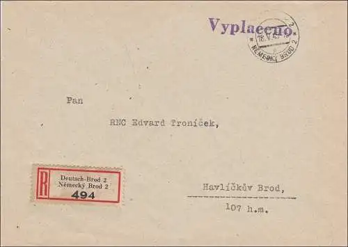 B&M: Brod allemand, Vyplaceno 1945 !!!