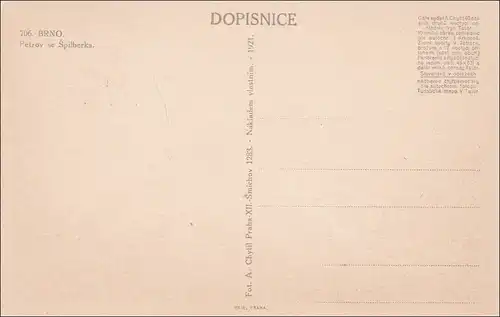 B&M: Ansichtskarte Brünn 1940, Maximumkarte