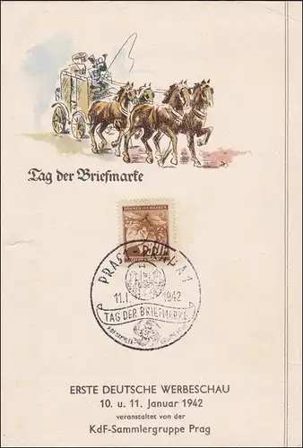 B&M: Tag der Briefmarke 1942 - Sonderstempel Prag