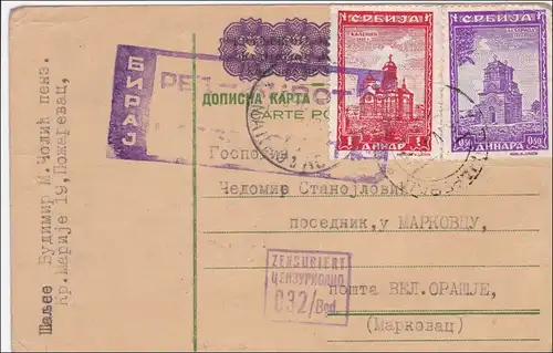 Serbie: Tout ce qui est englouti, censuré 7.4.1943