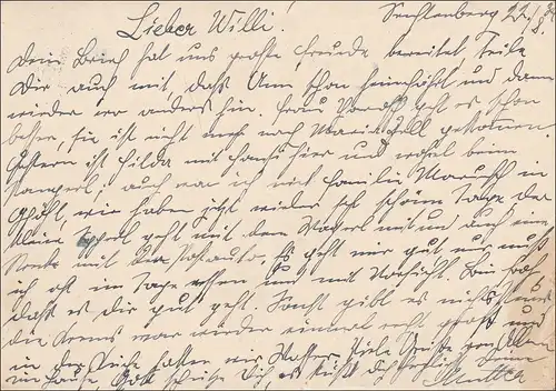 Carte postale: Exercise entier de Feldpost 22.VIII 1939, Sindeltenberg Niederöst