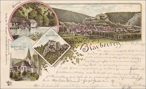 Carte AK: Gris de Blaubeuren 1897