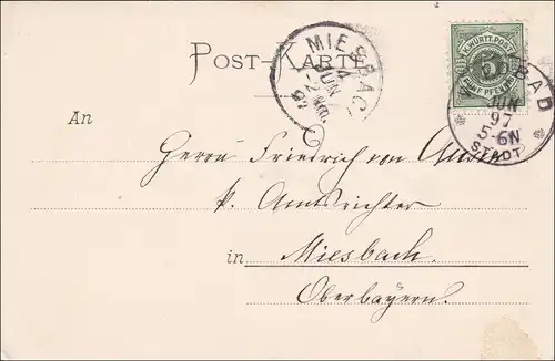 Ansichtskarte AK: Wildbad/Badhotel 1897