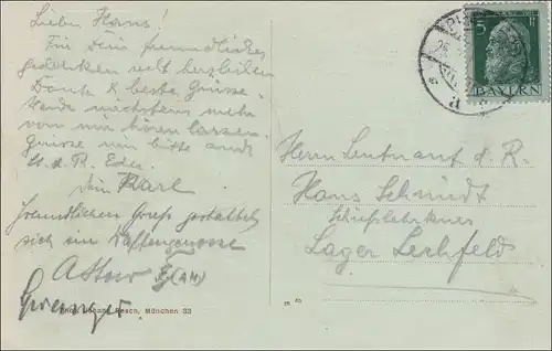 Carte AK: Pinzberg, france Suisse