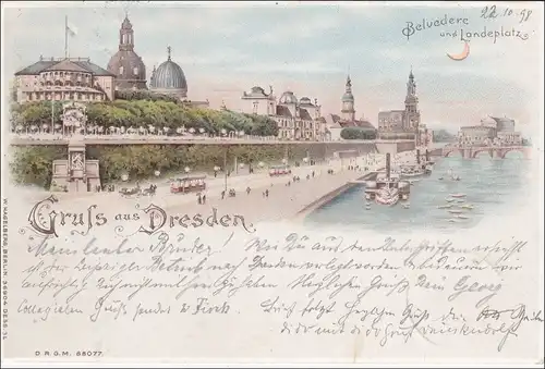 Ansichtskarte AK: Gruss aus Dresden 1899