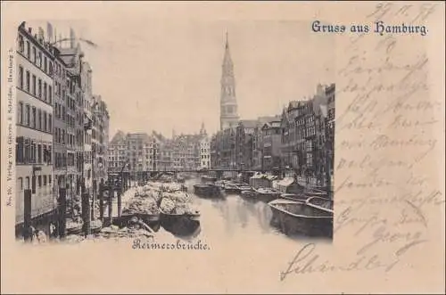 Carte AK: Gruss de Hambourg 1898