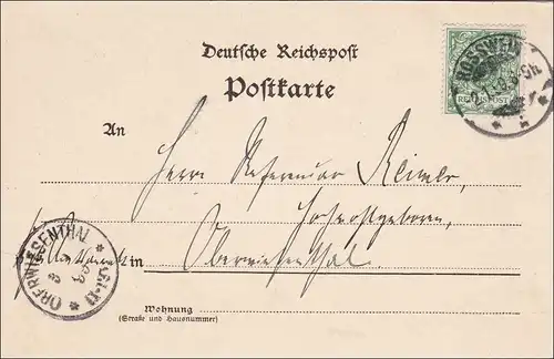 Carte AK: Gruss de Rosswein 1899