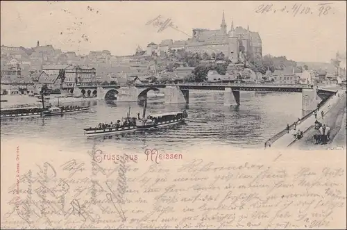 Carte AK: Grousse de Meisses 1898, bateau