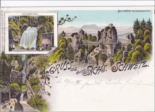 Carte AK: Grüss de la Suisse 1898