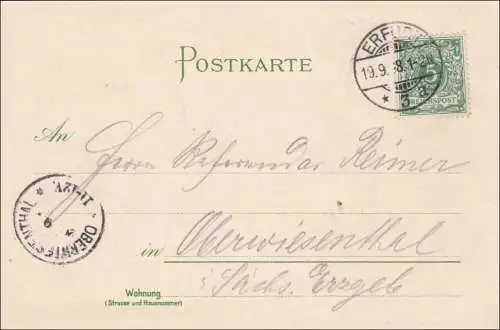 Carte AK: Gris de Erfurt 1898, Cloche