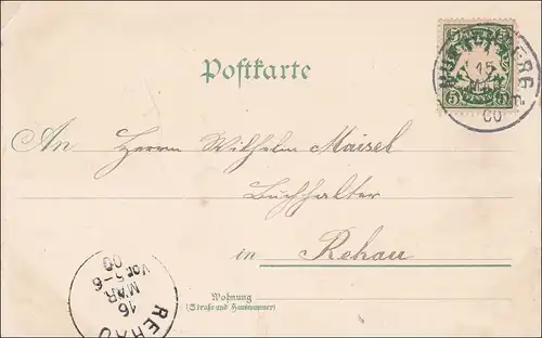 Carte AK: Gruss de Münchberg 1900