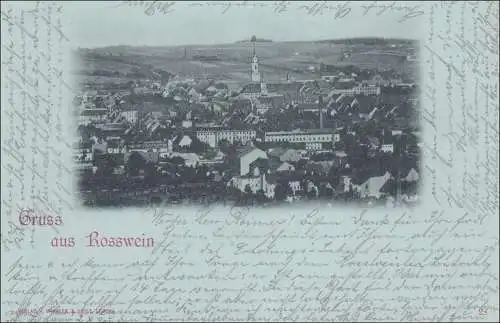 Ansichtskarte Gruss aus Rosswein 1898