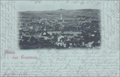 Carte de l'aperçu du cru de Rosswein 1898